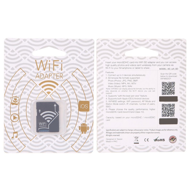 Bộ Chuyển Đổi Thẻ Nhớ Micro Sd Tf Sang Sd Wifi Cho Máy Ảnh / Điện Thoại / Máy Tính Bảng