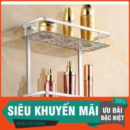 Kệ Để Đồ Nhà Tắm 2 Tầng Chữ Nhật Hợp Kim