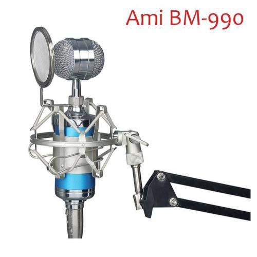 Trọn Bộ Combo Micro  ami 990  + Soundcard V8 + Full Phụ Kiện  GIÁ 599K tang  Tai Nghe Bluetooth s6