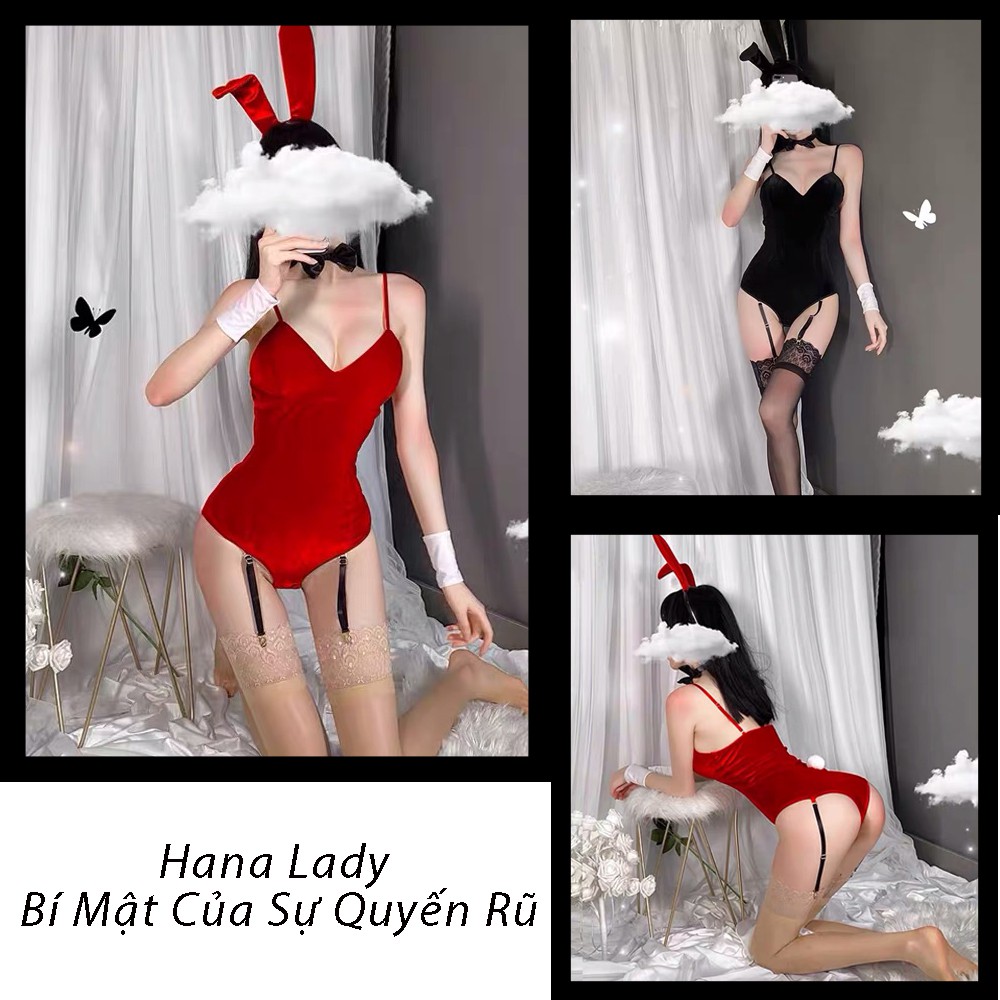 Cosplay Thỏ Ngọc Nhung Cao Cấp, Đồ Ngủ Costume Sexy Mặc Nhà Quyến Rũ Gợi cảm Bodysuit CP120