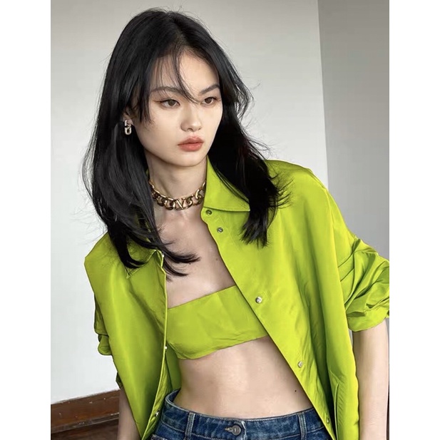 Áo sơ mi màu xanh Hot Trend