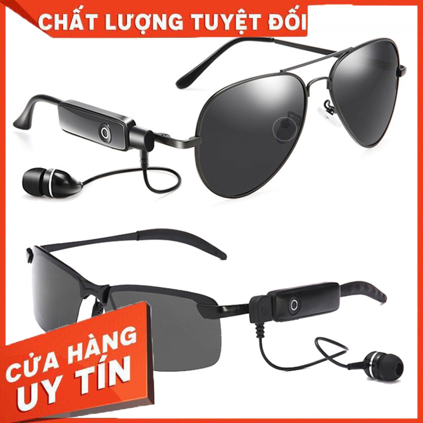 Kính Mắt Kiêm Tai Nghe Bluetooth - Chất Liệu Polarized Chống Tia Cực Tím, Gọng Kim Loại, Tai Nghe Bluetooth Cực Đỉnh | WebRaoVat - webraovat.net.vn