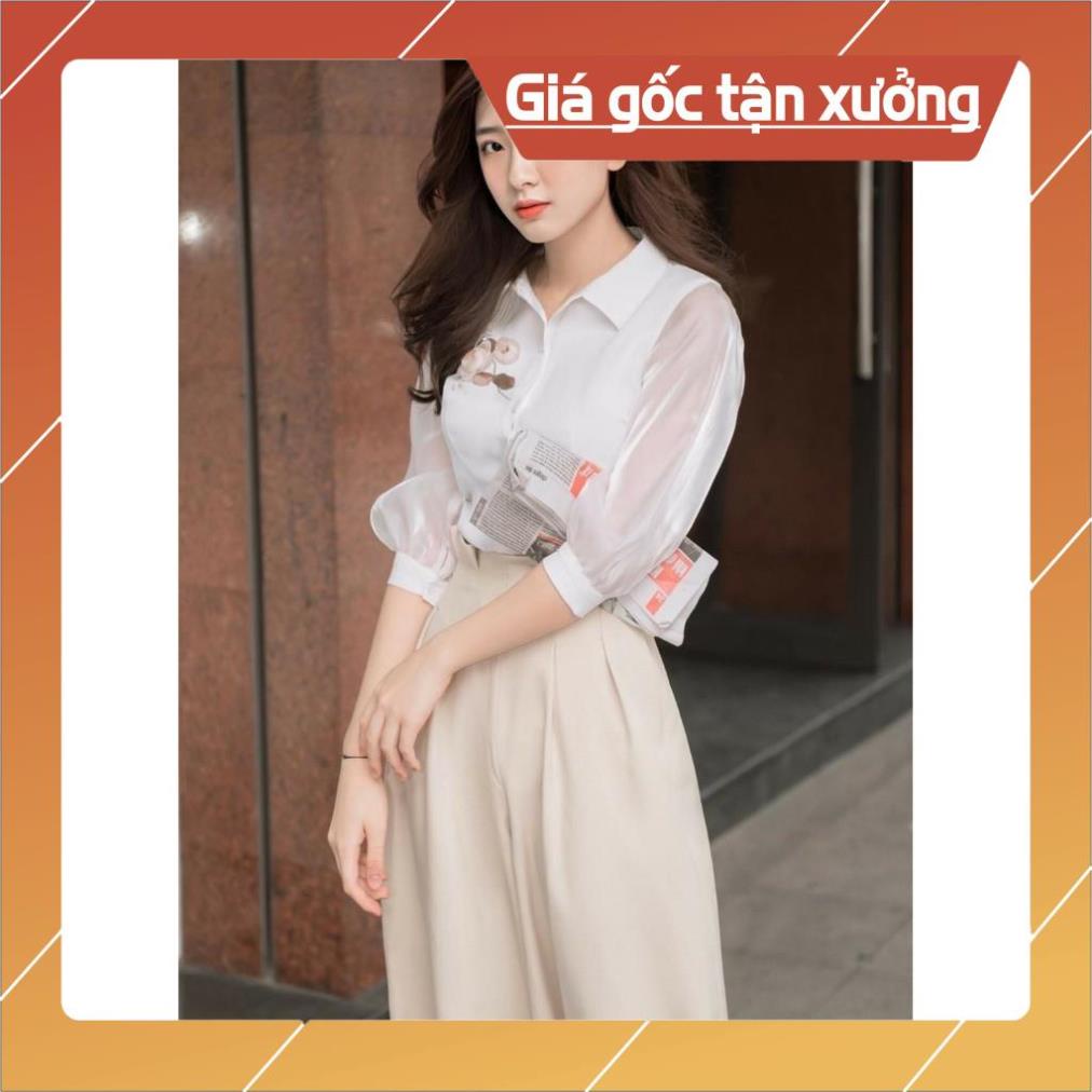 [Chất lượng số 1] ÁO SƠ MI NỮ TAY LƯỚI THÊU KÈM HOA NGỰC NỮ TÍNH SANG TRỌNG | BigBuy360 - bigbuy360.vn