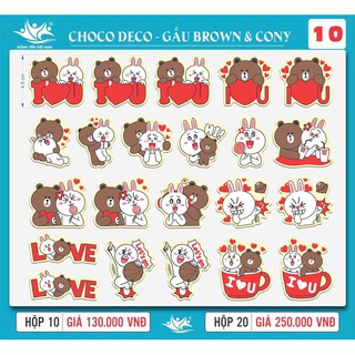 Khuôn Socola in hình gấu Brown và Cony Đồng Tiến Việt Nam