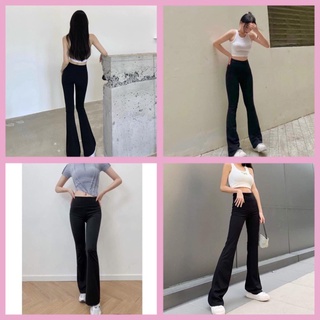 [Hàng có Sẵn]Quần Ống Loe Nữ Cạp Cao Dáng Dài, Quần Legging Nữ Ôm Ống Loe Nên From Xinh Tôn Dáng