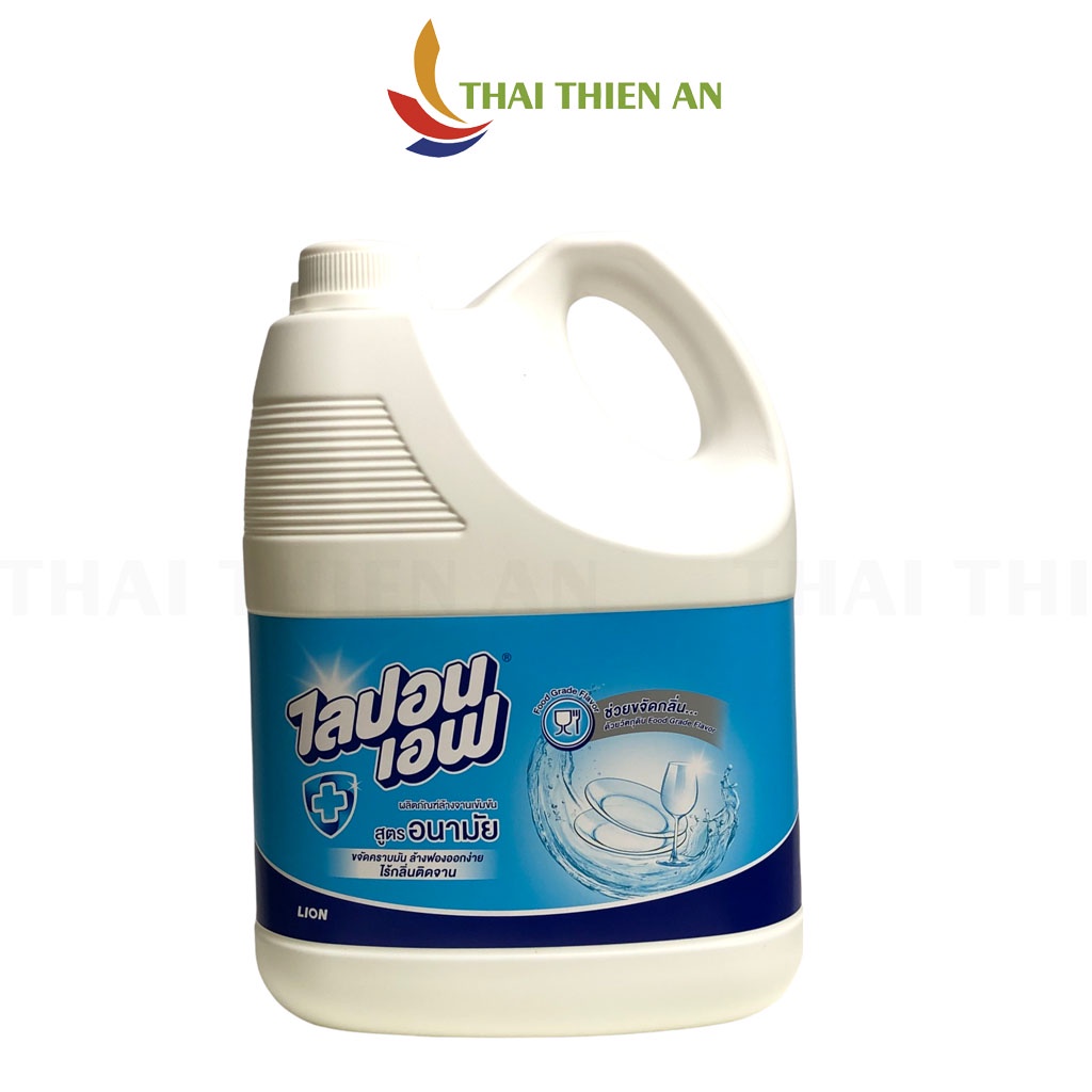 Nước rửa chén không mùi LIPON F Thái Lan 3600ml - can xanh dương - Dishwashing detergent