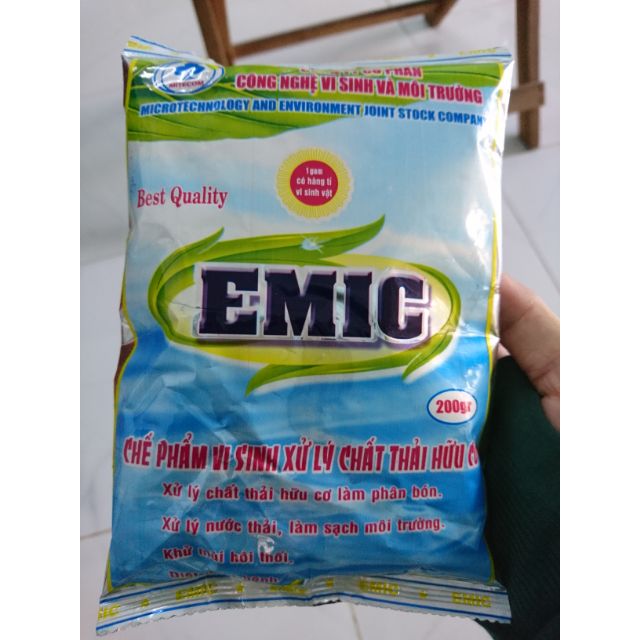 Chế Phẩm EM - Emic Ủ Đậu Tương, Ủ Phân Bón Hữu Cơ, Ủ Rác Thải Nhà Bếp, GE... Gói 200 Gram.
