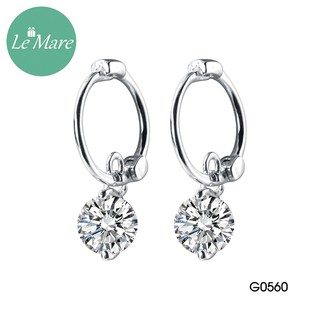 Khuyên tai bạc Le'mare Jewelry G0560 đá Cz cao cấp 5 ly