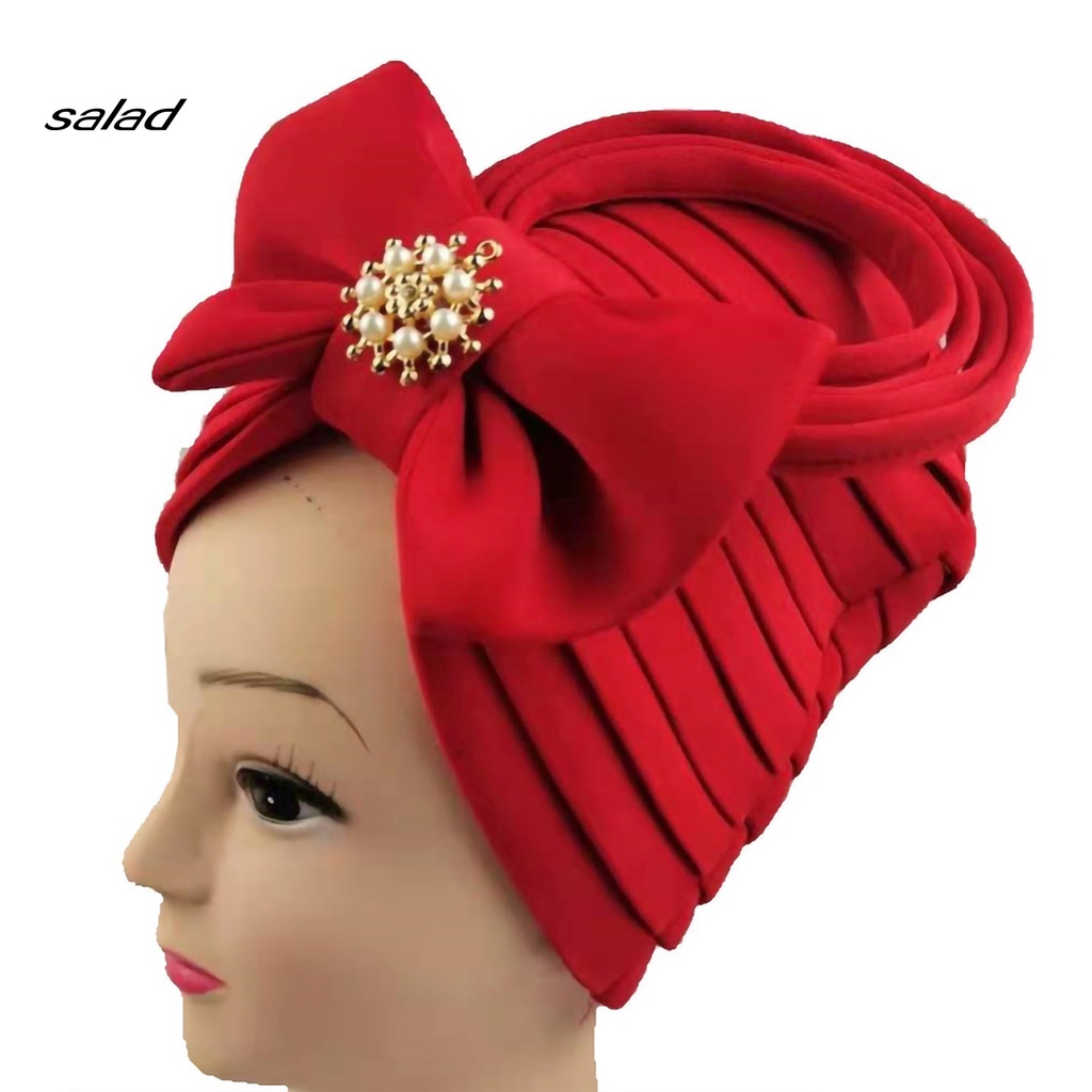 Mũ Turban Vải Satin Màu Trơn Thoải Mái Dùng Hàng Ngày