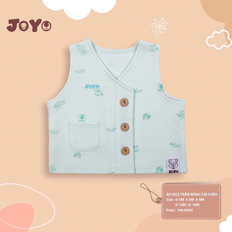 [JOYO] Áo Gile trần bông cài chéo bé trai bé gái