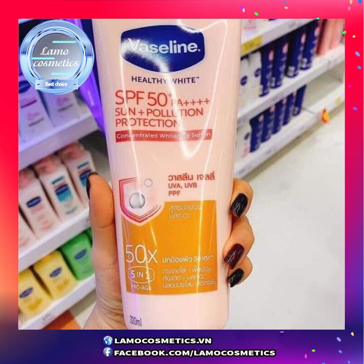 Sữa Dưỡng Thể Vaseline Perfect Serum 50X Tuýp 320ML Chính Hãng 100%