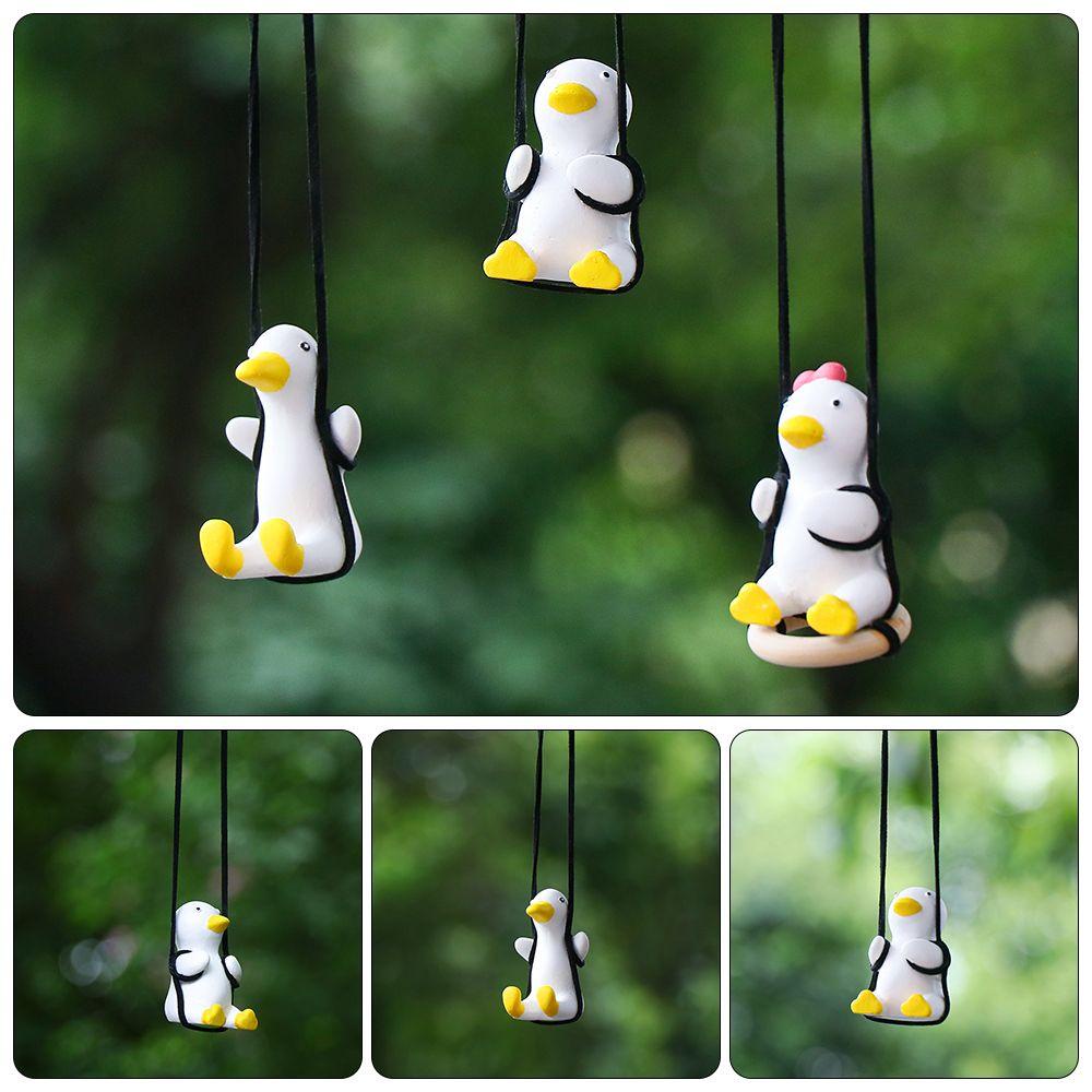 Phụ Kiện Trang Trí Gương Chiếu Hậu Xe Hơi Hình Chú Vịt Dễ Thương