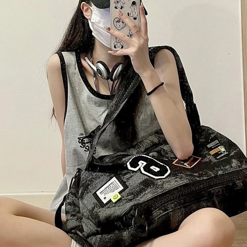 Jiashucheng Áo Thun Không Tay Dáng Rộng Dài Vừa Phải Phong Cách Retro Mỹ Ngọt Ngào Mùa Hè Dành Cho Bạn Nữ