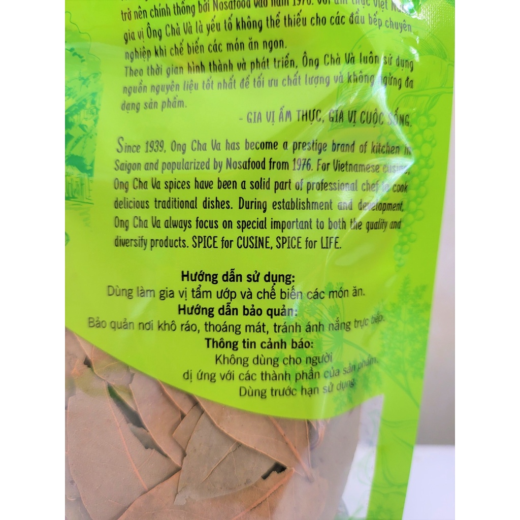 [Túi nhỏ 25g] LÁ NGUYỆT QUẾ Ông Chà Và [VN] NOSAFOOD Bay Leaf