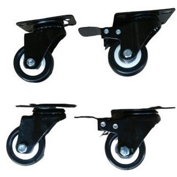Bộ 4 bánh đen trắng xoay 360 độ, có khóa chống xoay chống trượt loại 4cm nhóm màu viền đen