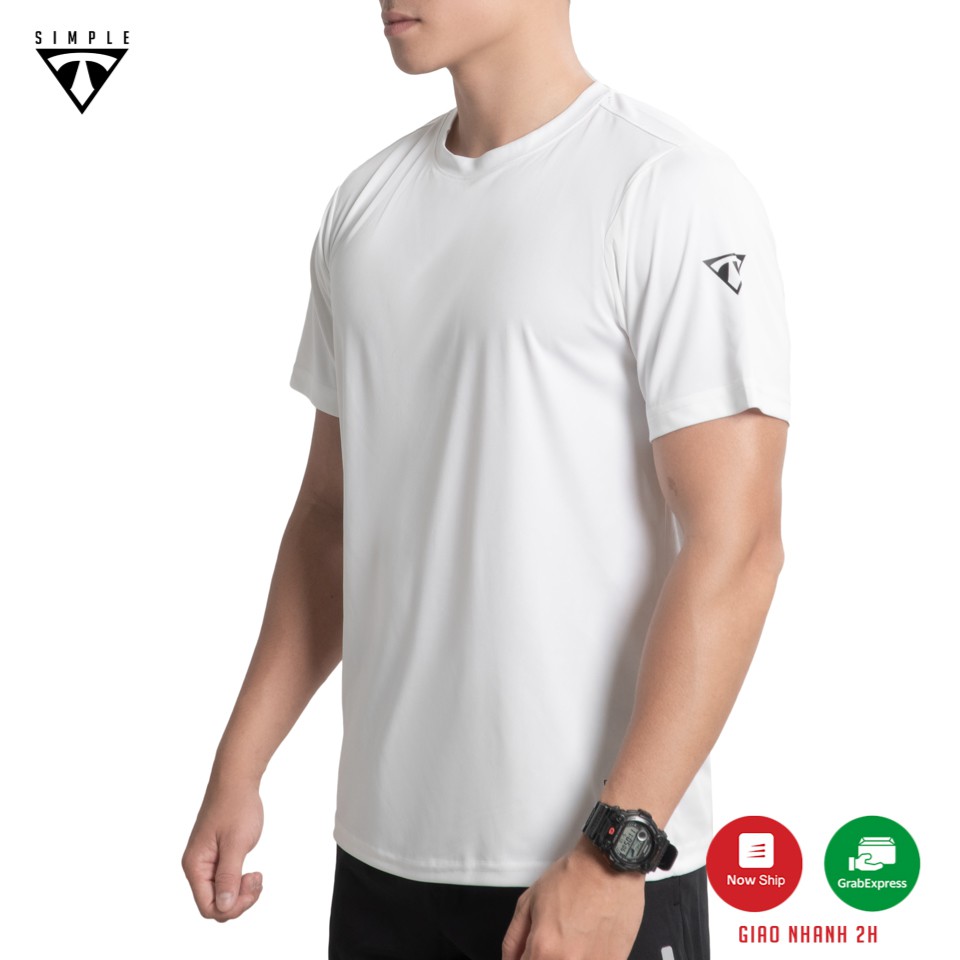 Áo Thể Thao Nam TSIMPLE tập gym ngắn tay vải thun lạnh thoáng mát, co giãn, chuẩn form màu Rêu | BigBuy360 - bigbuy360.vn