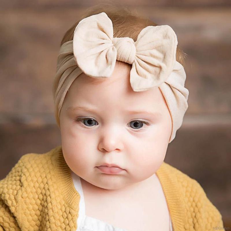 Băng Đô Co Giãn Đính Nơ Dễ Thương Nhiều Màu Tùy Chọn Cho Bé Gái