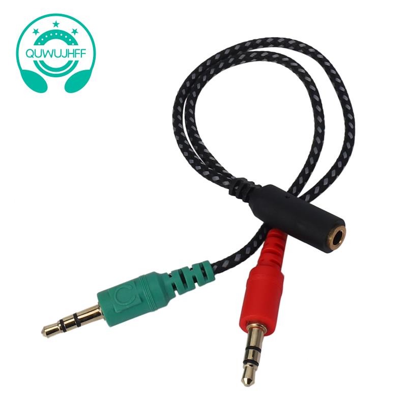 Đầu chia cổng tai nghe và mic 3.5mm cho máy tính