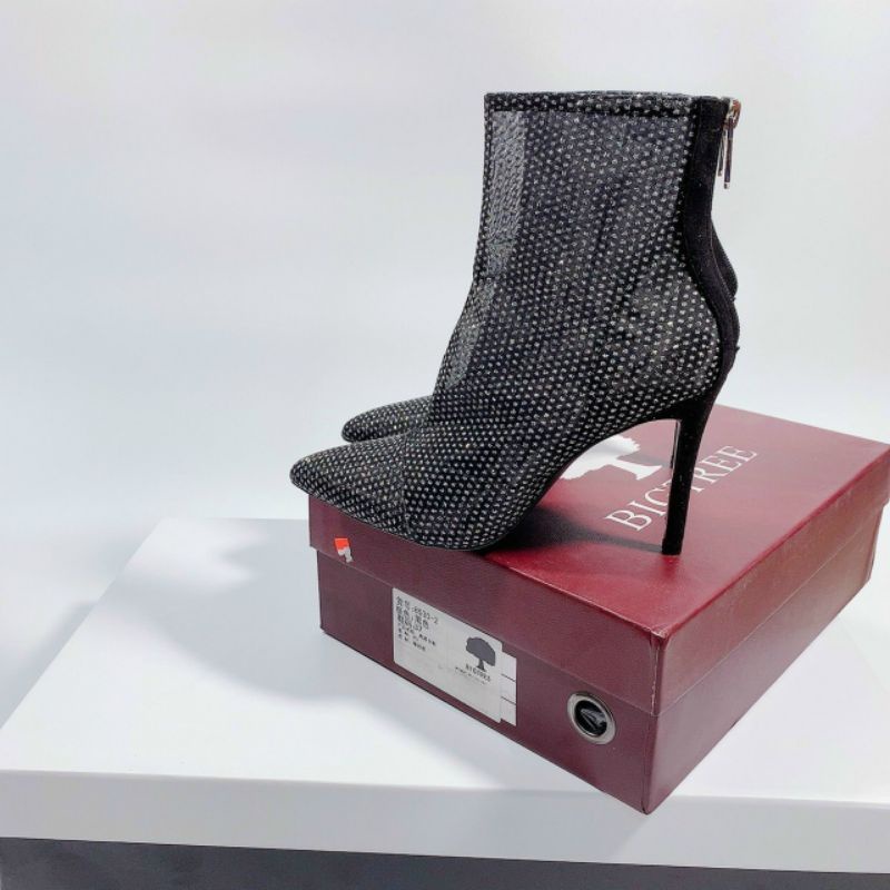 B(ẢNH THẬT) Boot Lưới Bigtree Gót Nhọn 9p Mềm Êm Fullbox Hãng Cao Cấp