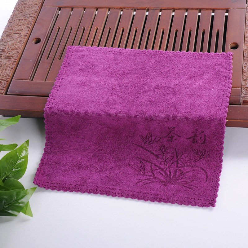 Khăn lau bàn trà, ấm trà, trà cụ siêu hút nước, không ra lông