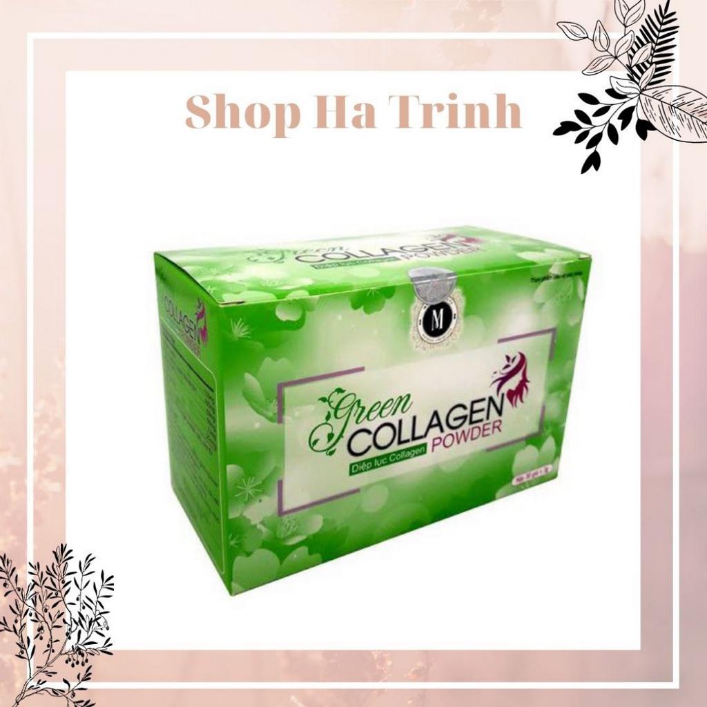 Trà Diệp Lục Collagen HBC GREEN FAMILY Đẹp Da Thanh Lọc Cơ Thể Hộp 30 Gói 60g