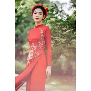 Áo dài gấm tơ 2tà