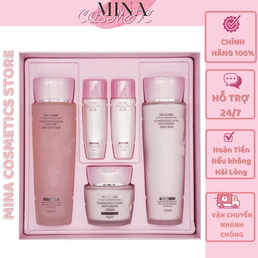 Set dưỡng trắng da [ Dùng Là Mê _Hàng AUTH ] Set Dưỡng Da 3W Clinic Collagen White Skin Care Set Chính Hãng MPLULU74