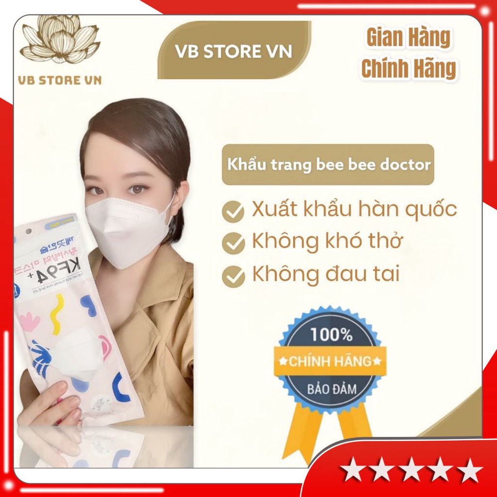 (Chính Hãng) Túi 10 Khẩu Trang KF94 xuất khẩu hàn quốc bee bee doctor