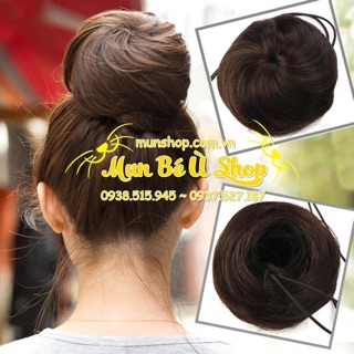 Tóc búi tròn dạng dây rút - tóc búi  - Mun Bé Ù shop
