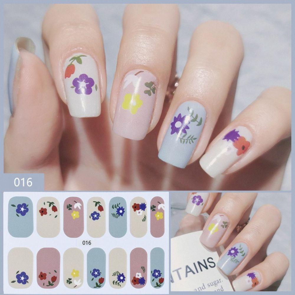 Nhãn Dán Trang Trí Móng Tay Tự Dính Họa Tiết Bướm Lấp Lánh Chống Thấm Nước DIY