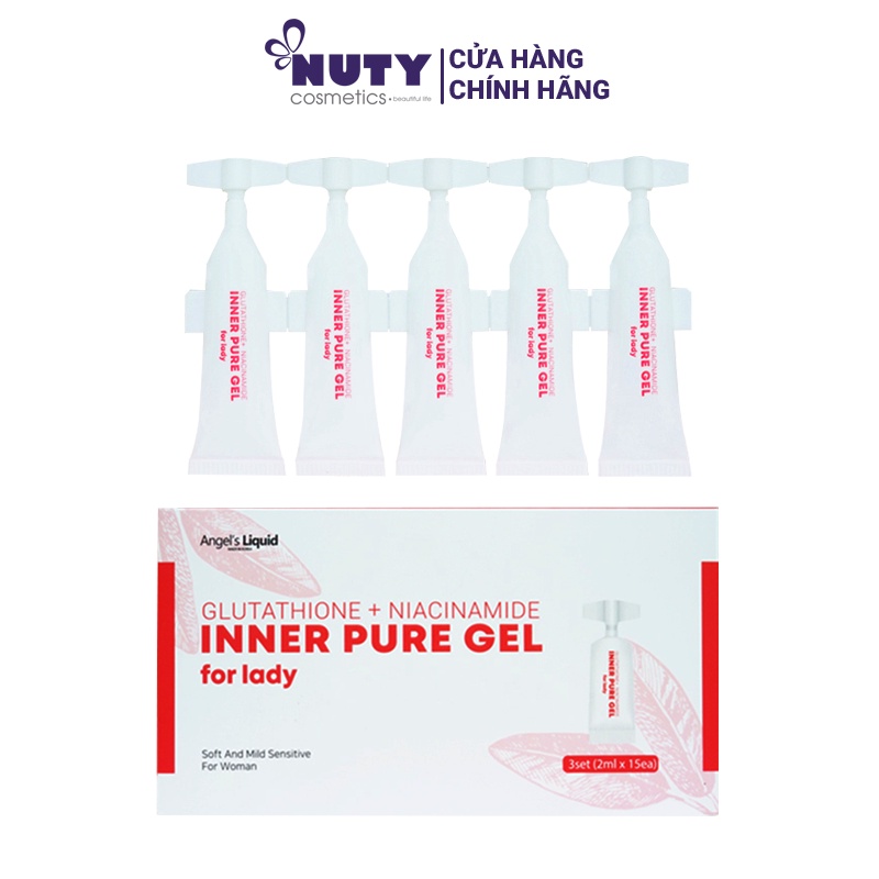 Tinh Chất Làm Hồng Se Khít Vùng Kín Angel's Liquid Glutathione Plus Niacinamide Inner Pure Gel (2ml x15 ống)