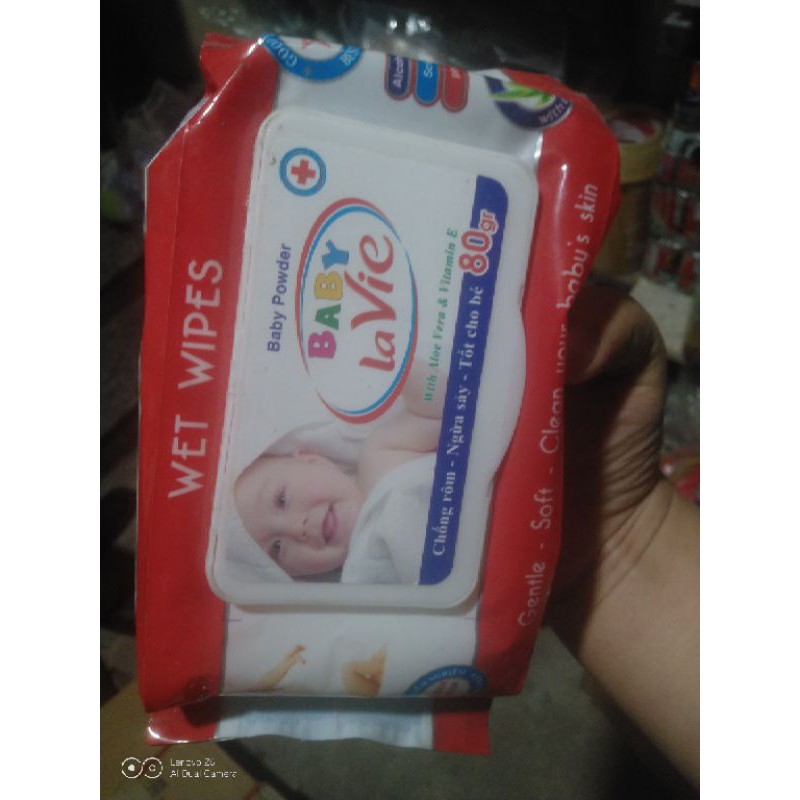 KHĂN ƯỚT EM BÉ BABY LAVIE 80GR