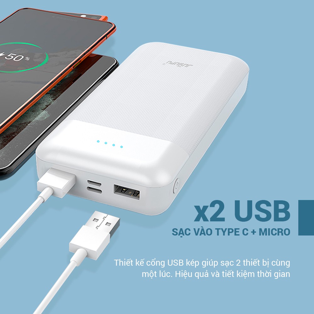 Sạc dự phòng JUYUPU 20L 20000mAh giá đỡ điện thoại chính hãng cho iPhone Samsung OPPO HUAWEI XIAOMI cục sạc dự phòng