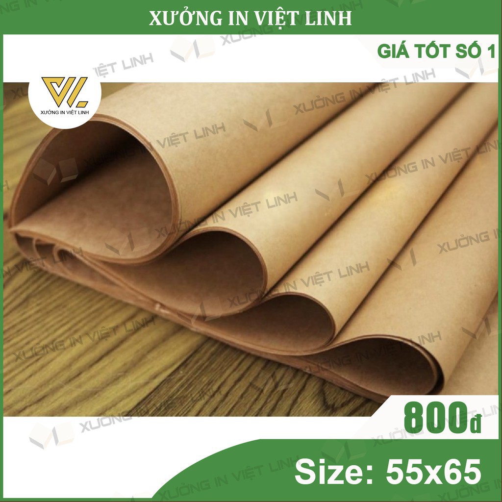 1000đ/tờ Combo 100 Tờ Giấy Xi Măng - Giấy Kraft Gói Hàng Tiêu Chuẩn