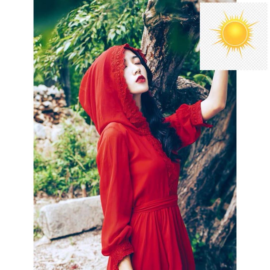 Đầm Vintage, Váy Maxi Đi Biển V67, Chất Voan Mềm Mát, Màu Đỏ, Siêu Phẩm Của Tín Đồ Sống Ảo, Mẫu Mới Hè 2021