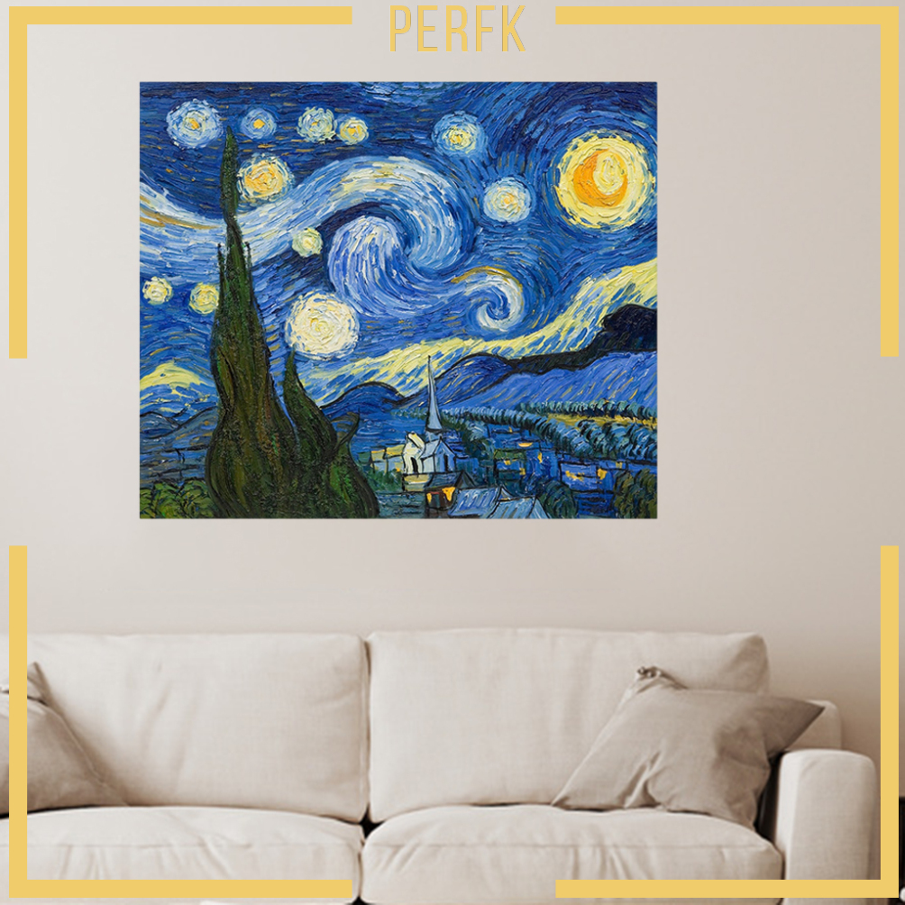 Bộ Tranh Đính Đá 5D Họa Tiết Tranh Van Gogh Độc Đáo Diy