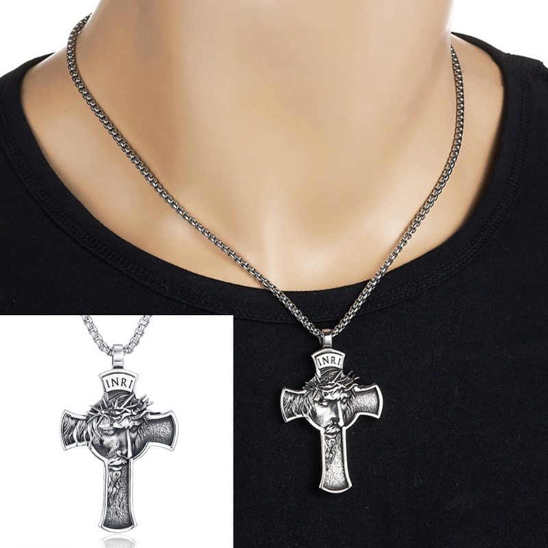 Vòng cổ Mặt Hình Vương Miện Bằng Thép Không Gỉ Phong Cách Retro Cho Nam