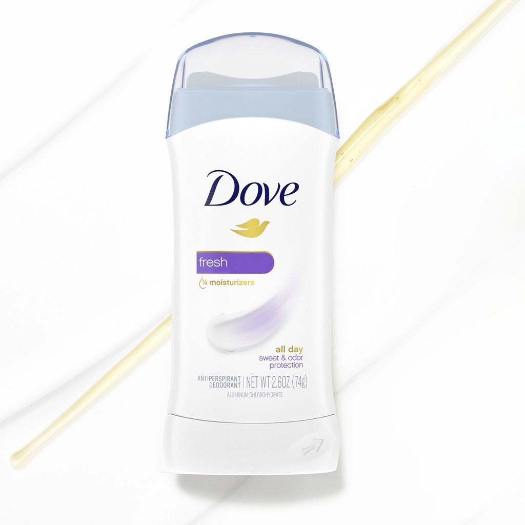 Lăn Khủ Mùi Dove Invisible Solid Antiperspirant Deodorant Stick Powder, 2.6 oz, 2 Coun