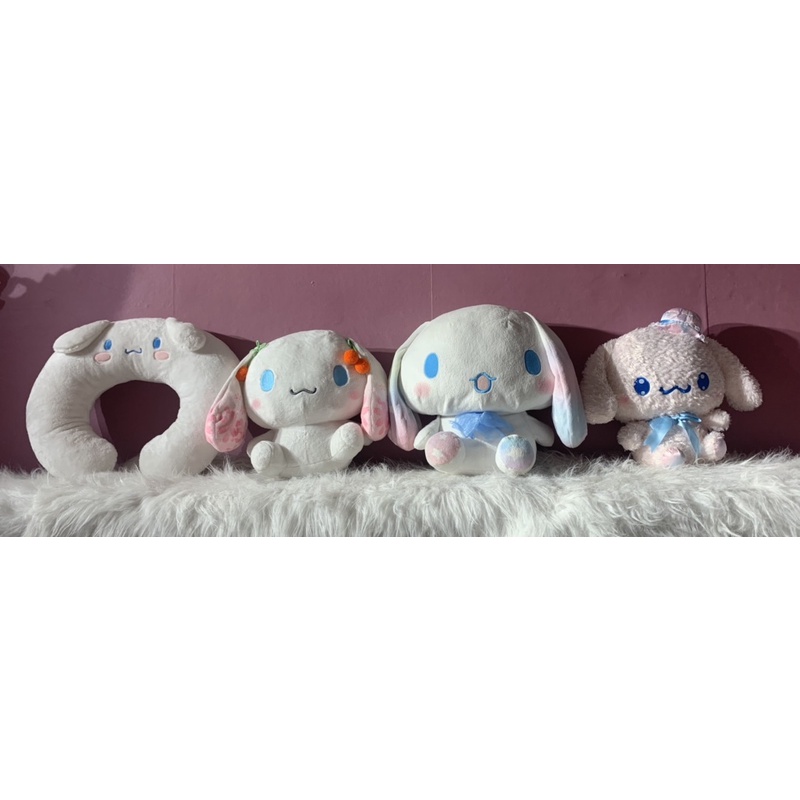 Gấu bông Cinnamoroll dễ thương cỡ lớn gối cổ limited Sanrio collab chính hãng Nhật Bản