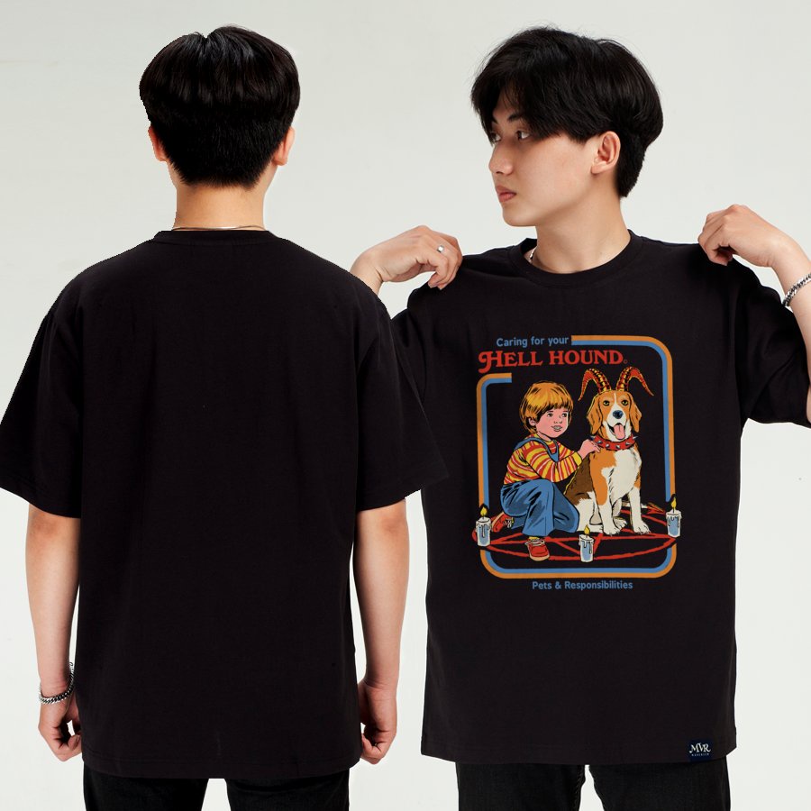 Áo thun nữ phom rộng Cotton thoáng mát loạt phim kinh dị Chăm sóc chó của bạn MVR KK3859