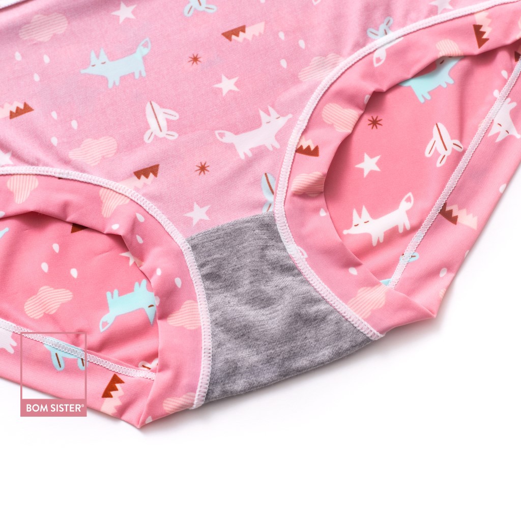 [Mã FAMALLT5 giảm 15% đơn 150k] Quần Lót Su Gấp Viền Hoạ Tiết Dễ Thương phần 2 BOM SISTER Q9905 | BigBuy360 - bigbuy360.vn