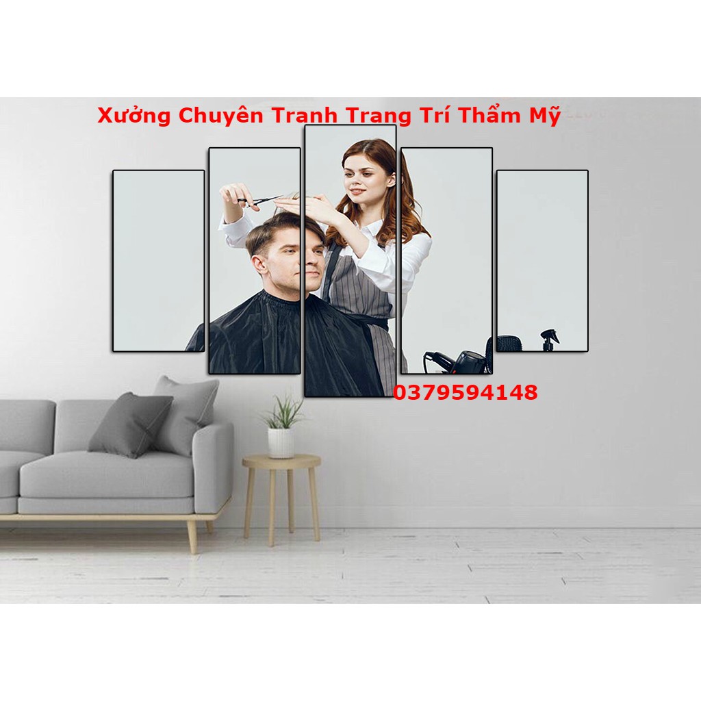 Bộ tranh ghép 5 tấm Salon Tóc