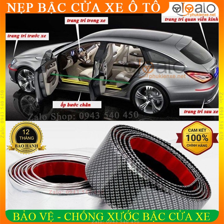 Nẹp dán bậc cửa cốp xe Cacbon 5D Cao Cấp Chống Xước Xe | OTOALO