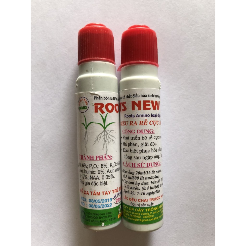 Siêu Kích Rễ Cho Cây Con, Cây Mới Trồng ROOTS AMIN Humic Acid Đậm Đặc - ROOTS NEW Siêu Ra Rễ Cực Mạnh (ống 20ml)