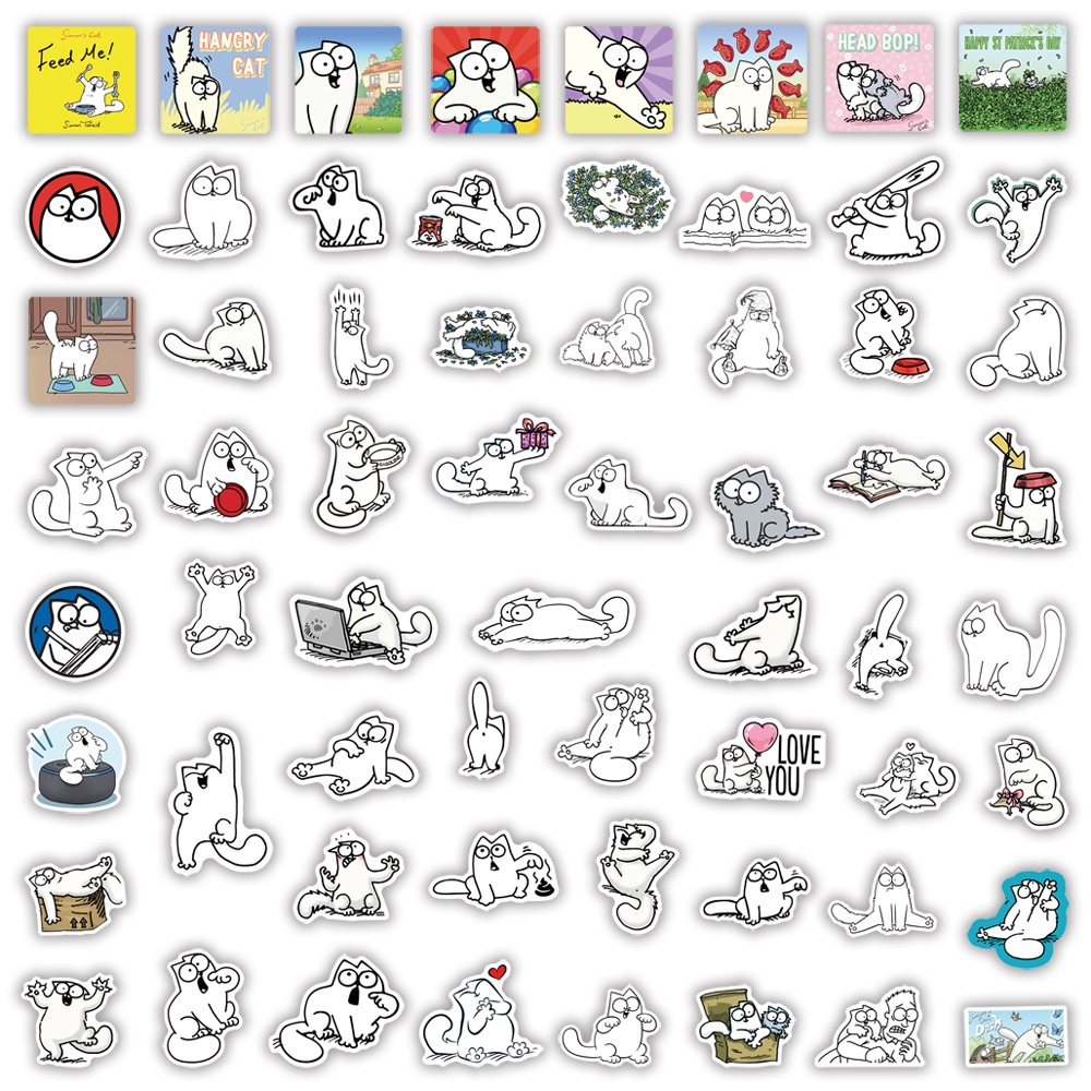 Bộ 10/25/62 Miếng Dán Hoạt Hình Chống Nước Trang Trí Va Li Ván Trượt/Guitar/Xe Máy