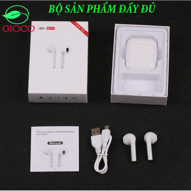 [xả kho 3 ngày]- Tai nghe không dây i10-Max press màu trắng có mic | BigBuy360 - bigbuy360.vn