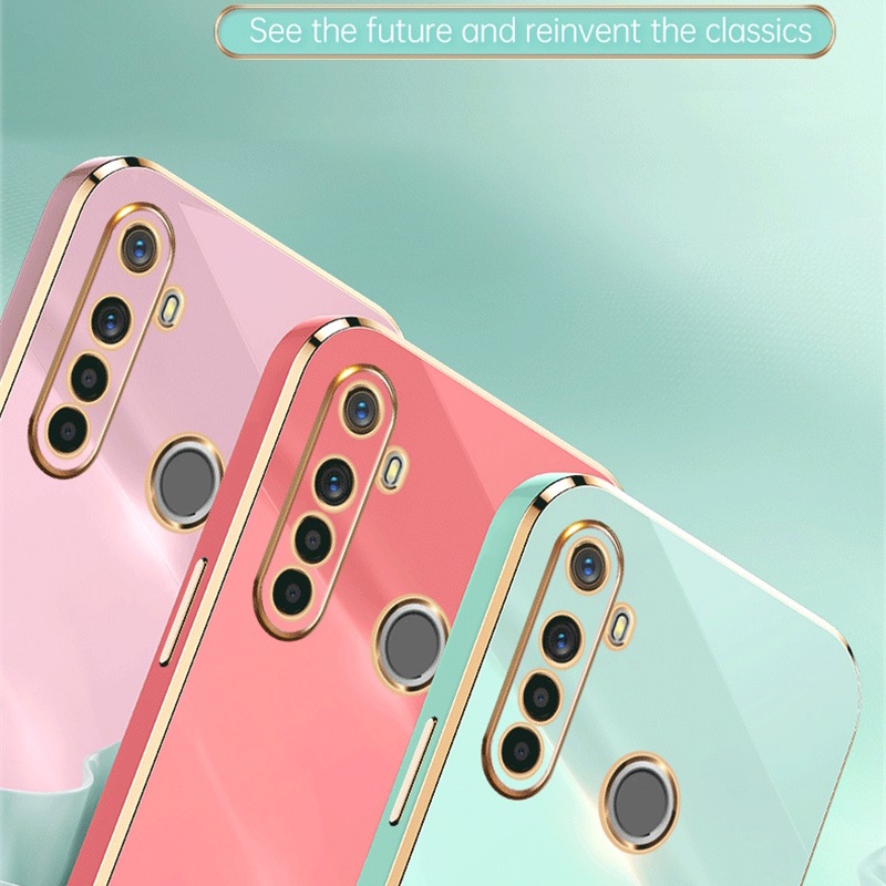 Ốp điện thoại KOOSUK silicon vuông mạ bóng mềm mại cho Realme 5 5S 5i 6i P 6 7 Pro 6S C3