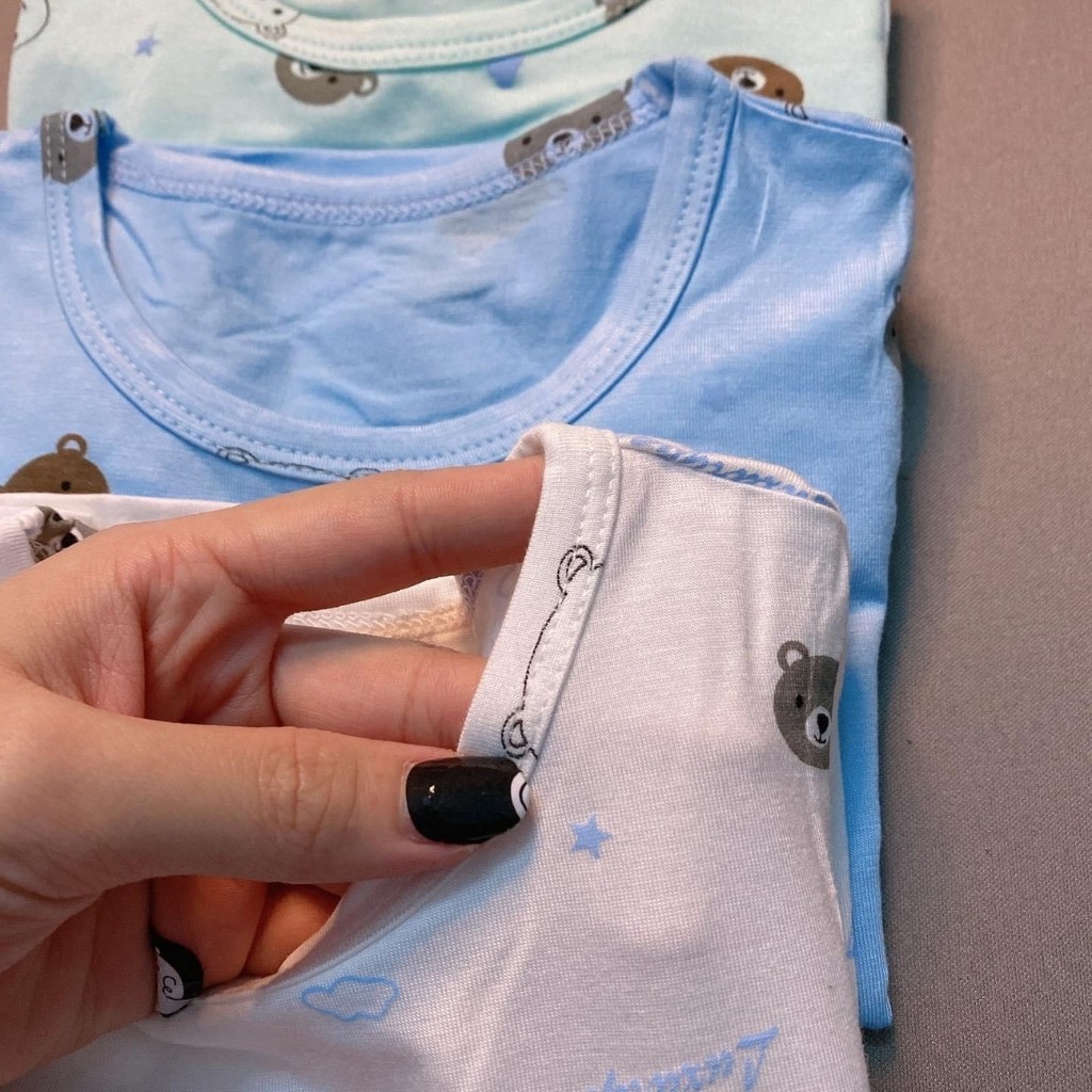 Bộ Thu Đông Cho Bé 💖 Bộ Thun Lạnh  Dài Tay Gấu Brown Cho Bé Trai Bé Gái 💖 Thiết kế Cạp Cao Giữ Ấm Tốt Cho Bé Khi Ngủ . | BigBuy360 - bigbuy360.vn