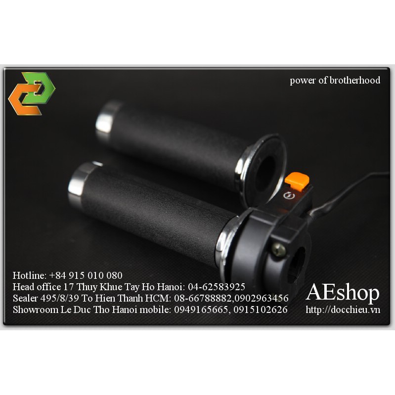 bộ tay ga động cơ 2 thì cho xe đạp có đi kèm nút tắt máy