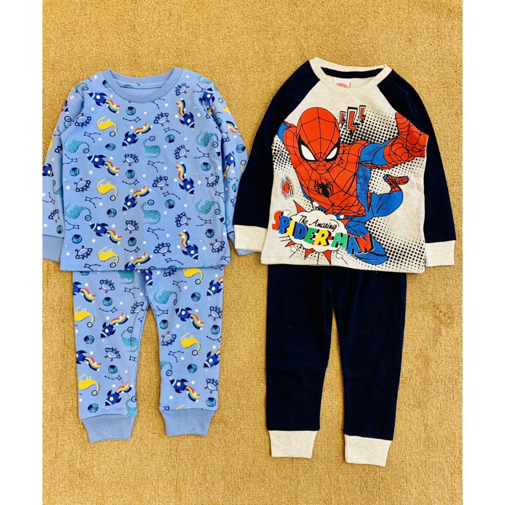 Bộ quần áo cotton thu động cho bé dầy xuất dư DN